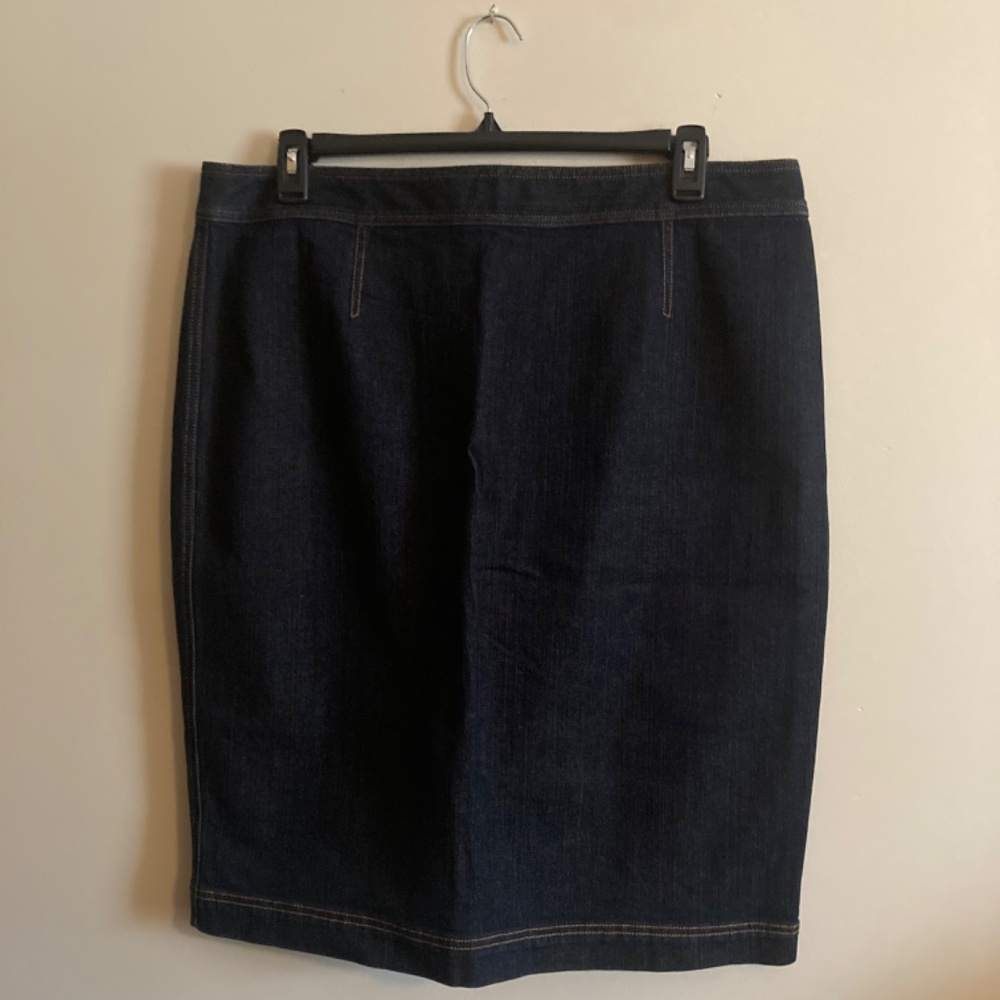 New Dana Bachman Denim Pencil Skirt